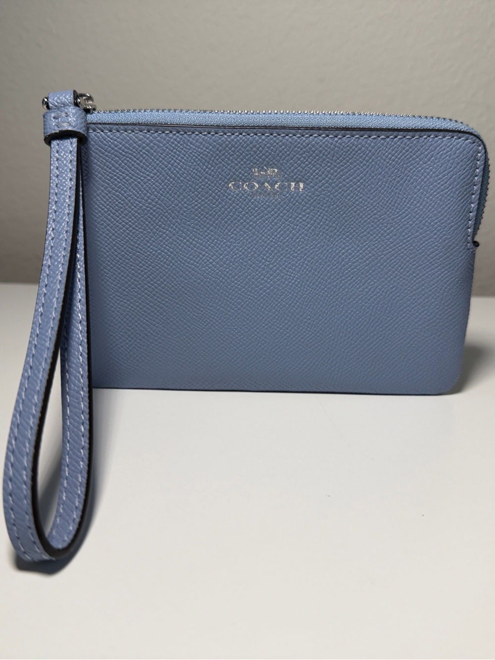 Coach Wristlet in Dusty Blue